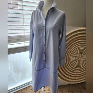 Nordstrom Light Blue Cotton Shirt Dress Sz. XS fourth of july